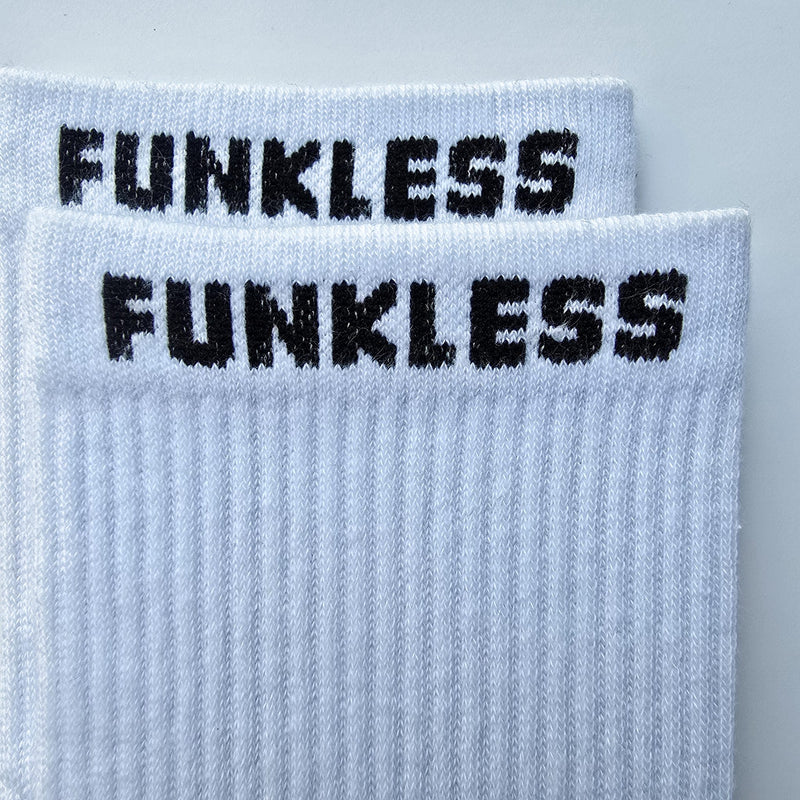 Funkless Crew Socks - Arctic White