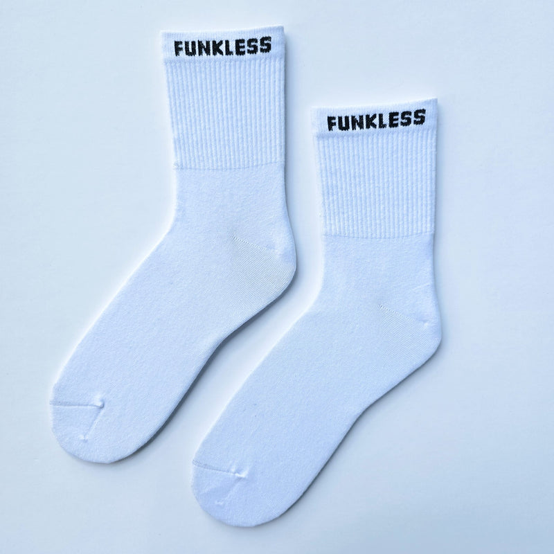 Funkless Crew Socks - Arctic White