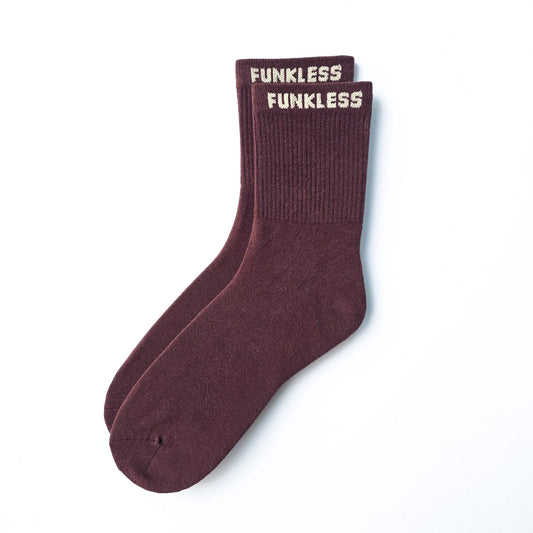 Funkless Crew Socks - Deep Taupe 