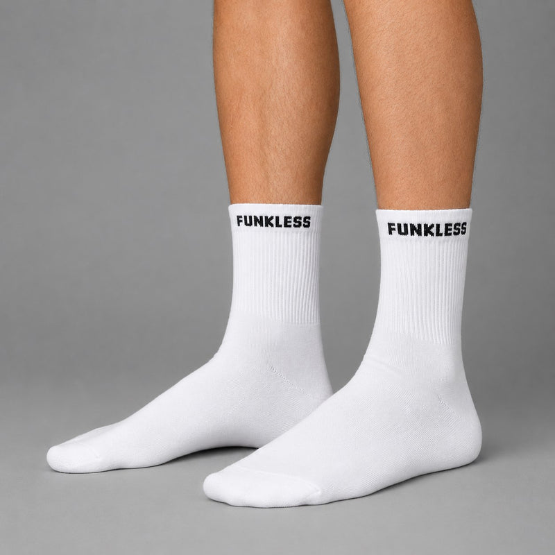 Funkless Crew Socks - Arctic White