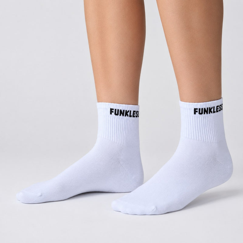 Funkless Quarter Socks - Arctic White