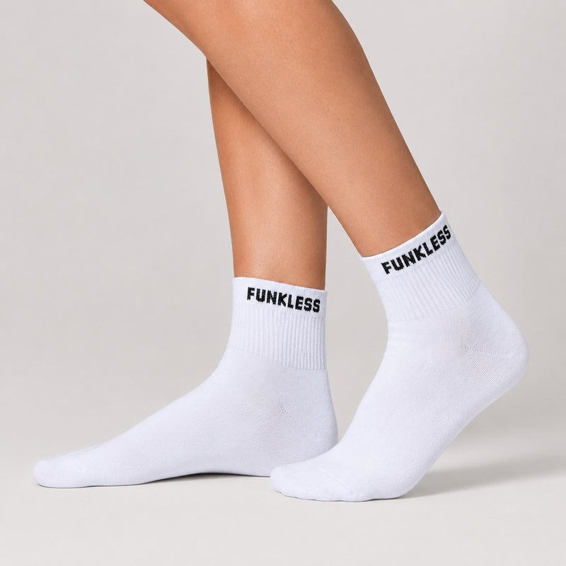 Funkless Quarter Socks - Arctic White